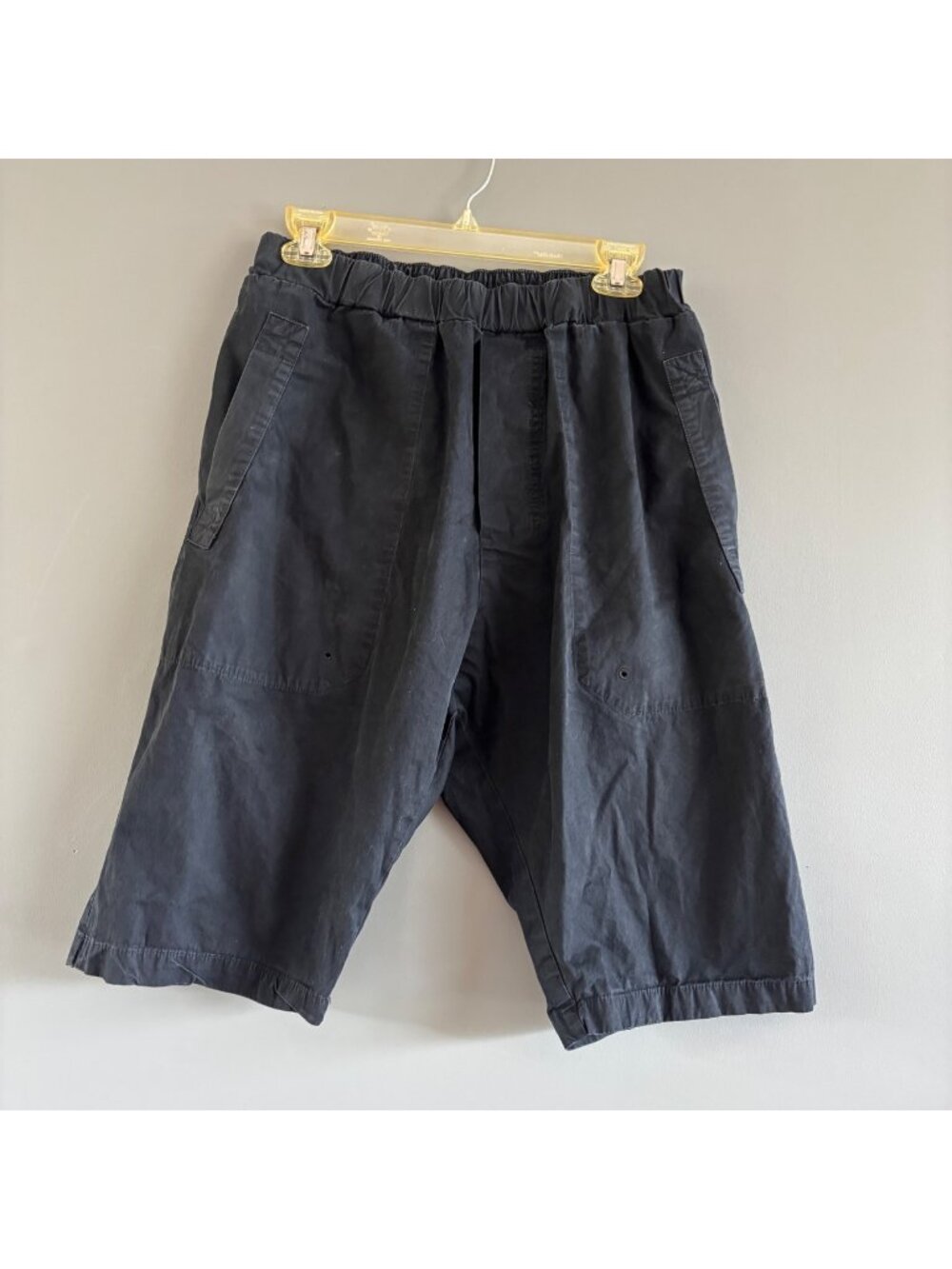 Damir Doma Silent Drop Crotch Harem Shorts Wide Leg Black Men's Size Small